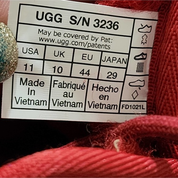 UGG Neumel Chukka Boot Samba‎ Red women's size 11 new!! - Picture 11 of 12